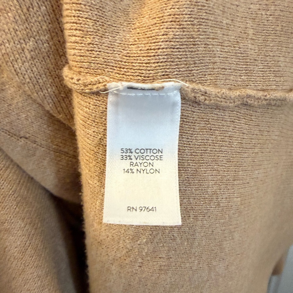 J. Jill Tan Knit Sweater - Soft Cotton Blend Size 2X - Picture 3 of 4